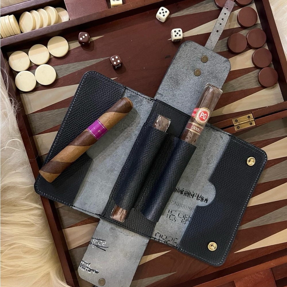 Horween leather cigar case